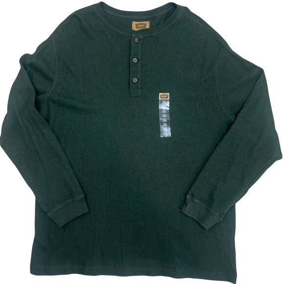 Foundry Thermo shirt men’s 2XL long sleeve cotton Henley waffle pattern NWT - Picture 1 of 8